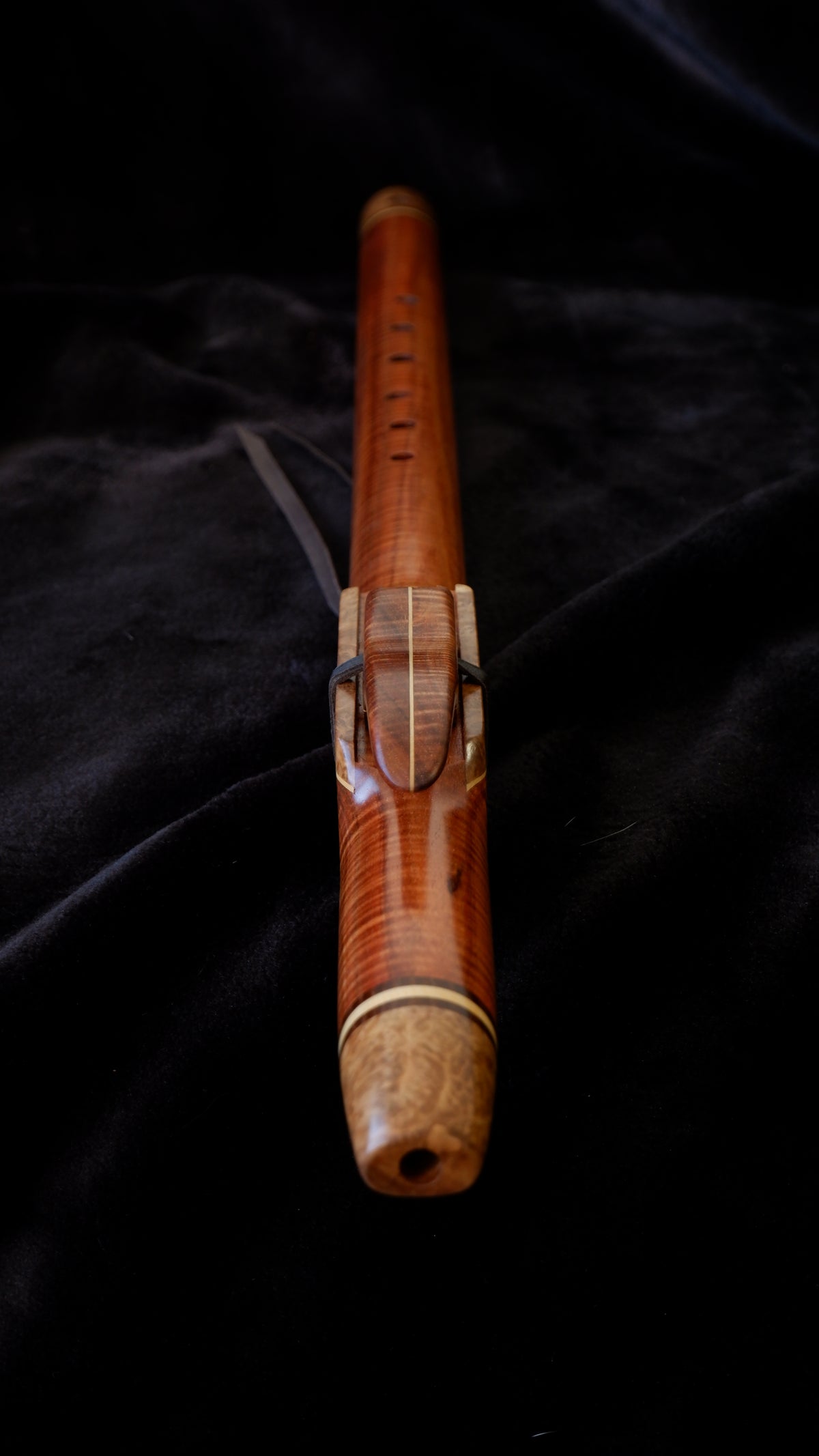 Fiddleback Blackwood Flute - D 444Hz