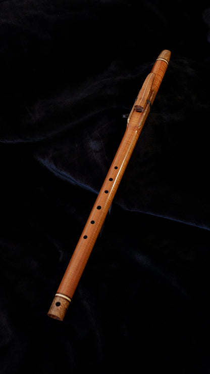 Fiddleback Blackwood Flute - D 444Hz
