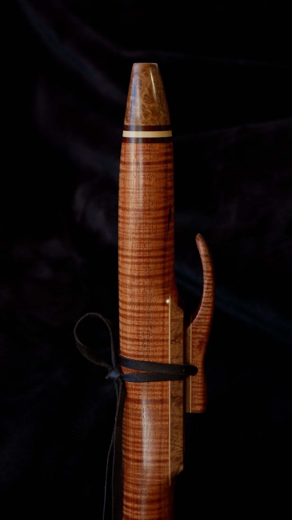 Fiddleback Blackwood Flute - D 444Hz