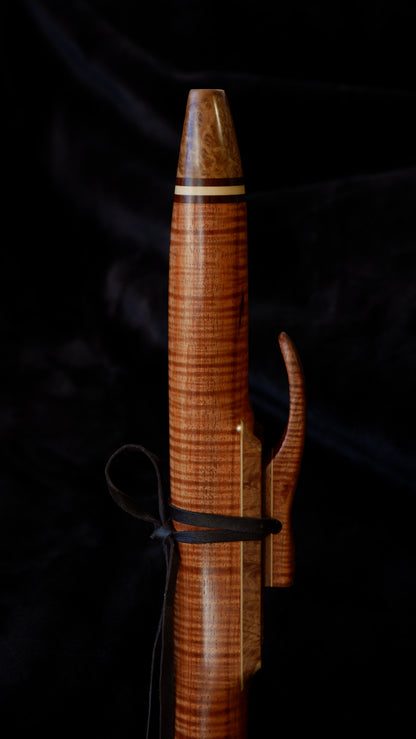 Fiddleback Blackwood Flute - D 444Hz
