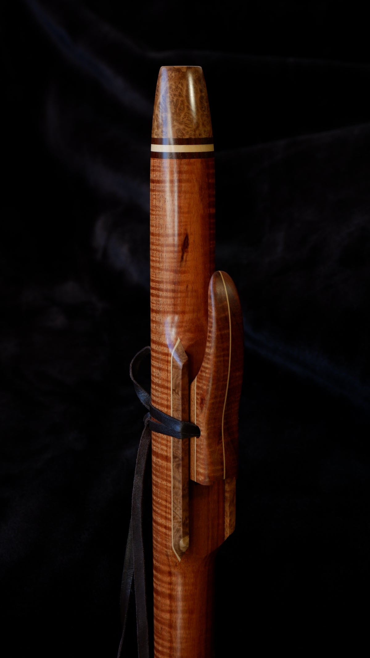 Fiddleback Blackwood Flute - D 444Hz