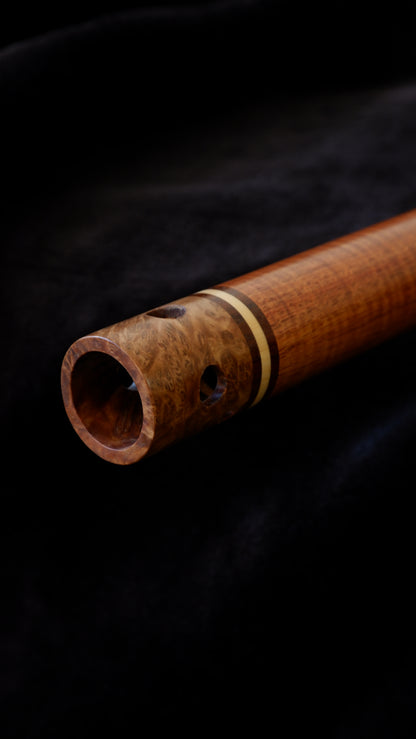 Fiddleback Blackwood Flute - D 444Hz
