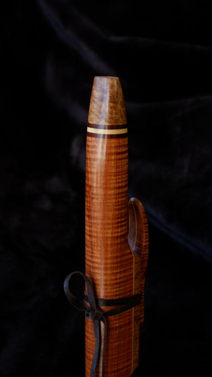Fiddleback Blackwood Flute - D 444Hz
