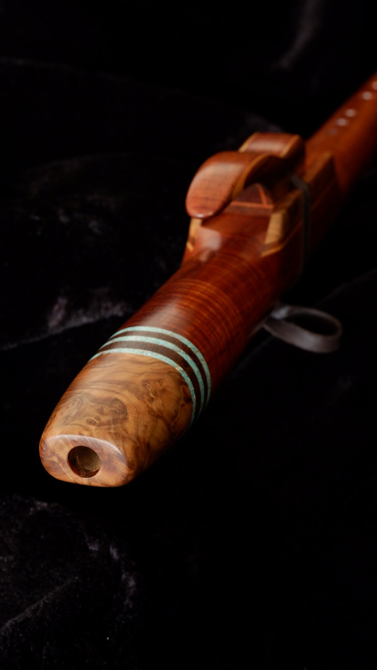 Fiddleback Blackwood Flute - E 440Hz