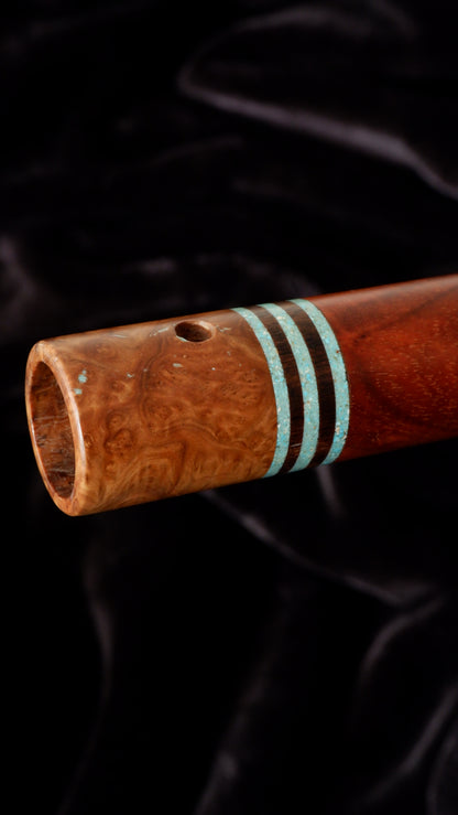 Fiddleback Blackwood Flute - E 440Hz