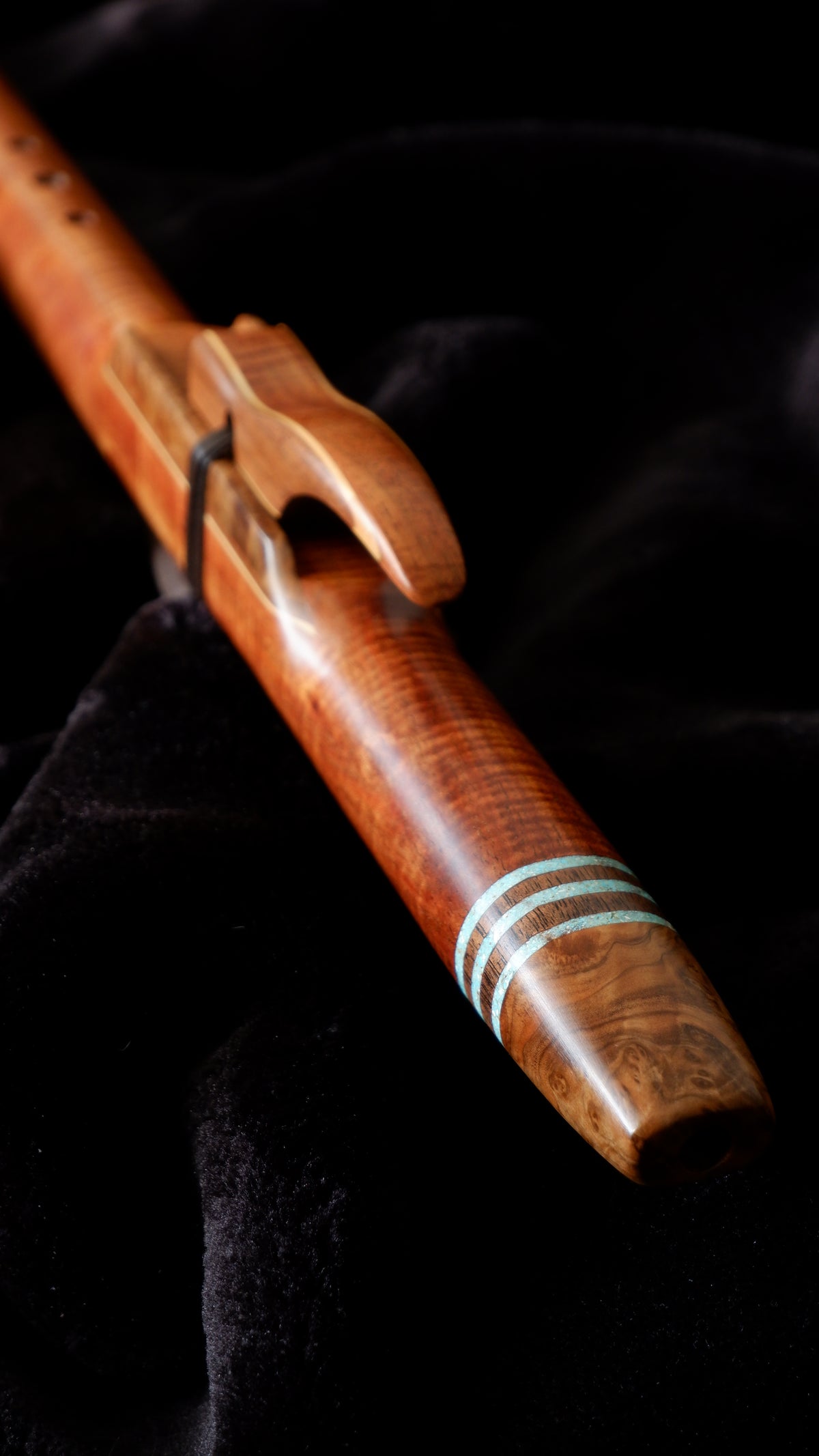 Fiddleback Blackwood Flute - E 440Hz