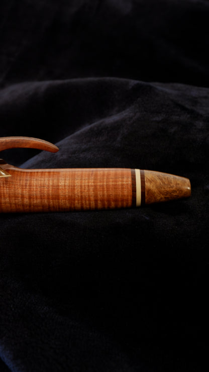 Fiddleback Blackwood Flute - D 444Hz